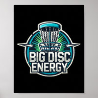 Big Disc Energy Disc Golf Basket Graphic With Bold