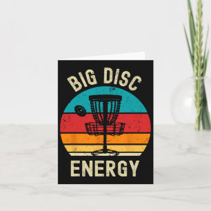 Big Disc Energy Funny Retro Vintage Disc Golf Love Card