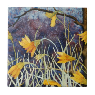 "Big Ditch Lilly" Kitchen Garden Ceramic  Tile