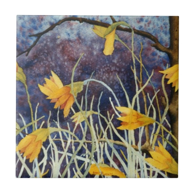 "Big Ditch Lilly" Kitchen Garden Ceramic  Tile (Front)