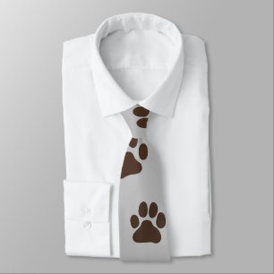 Big Dog Paw Prints Novelty Dog Lover's Neck Tie