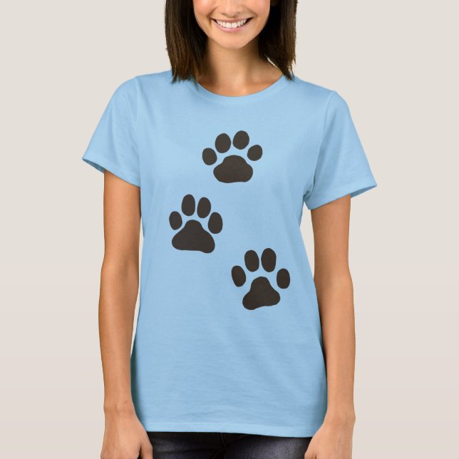 Big Dog Paw Prints T-Shirt (Front)