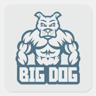 Big Dog Square Sticker