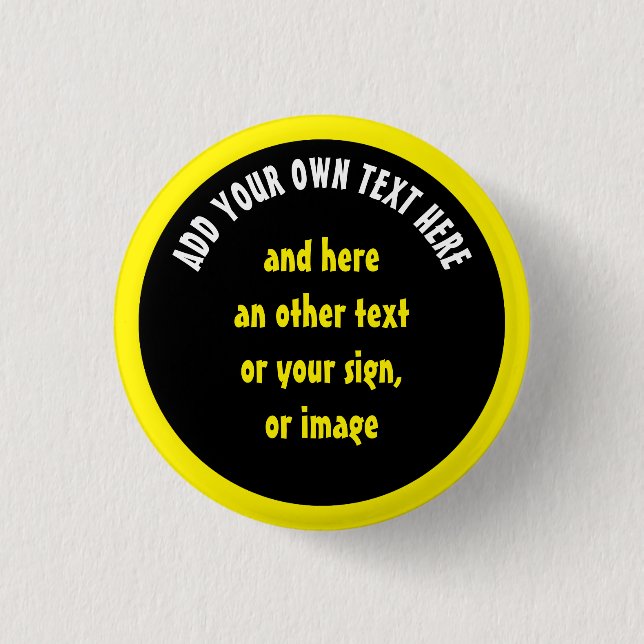 Big Dot black + your backg., text & ideas 1 Inch Round Button (Front)