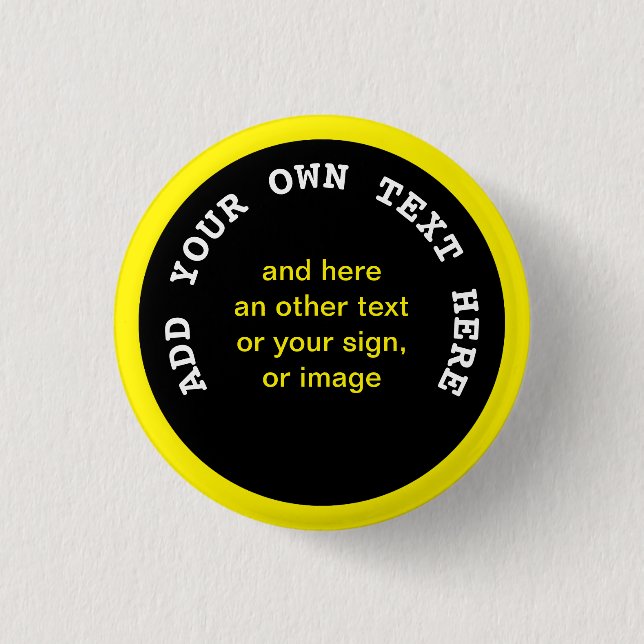Big Dot black + your backg., text & ideas 1 Inch Round Button (Front)