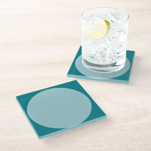 Big Dot white transparent + your backg. & ideas Glass Coaster (Angled)