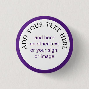 Big Dot white + your backg., text & ideas 1 Inch Round Button