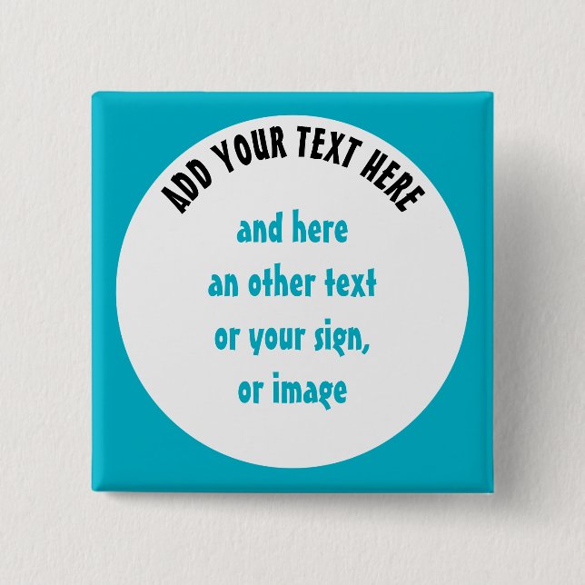 Big Dot white + your backg., text & ideas 2 Inch Square Button (Front)