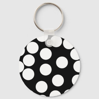 Big Dots in Black and White. Keychain
