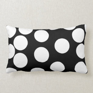 Big Dots in Black and White. Lumbar Pillow