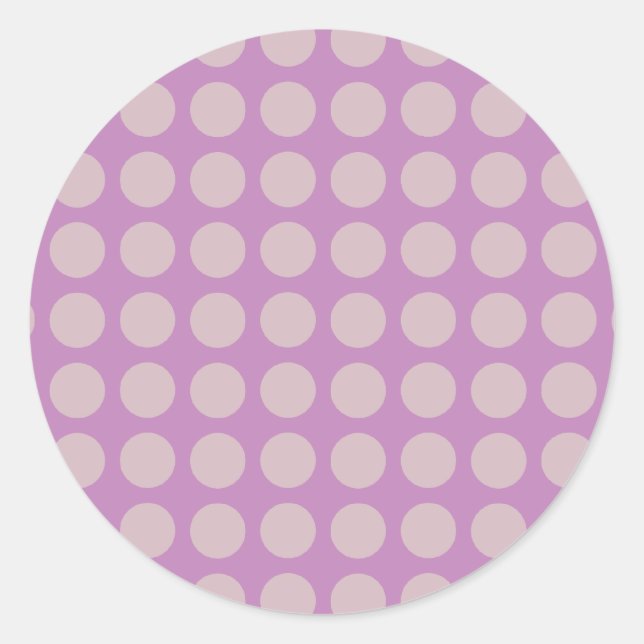 Big Dots - Lilac Classic Round Sticker (Front)