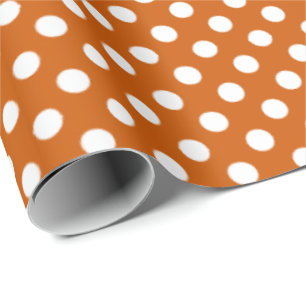 Big Dots Pattern Burnt Orange Wrapping Paper