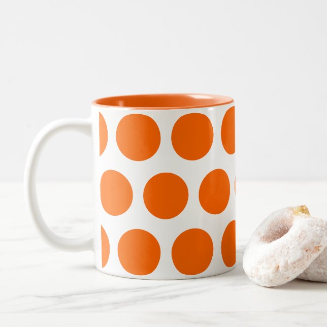Big Dots Two-Tone Coffee Mug (With Donut)