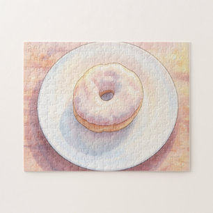Big Doughnut on a Plate Art Puzzle