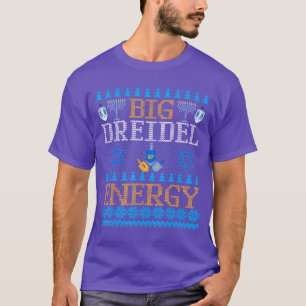 Big Dreidel Energy Hanukkah Jewish Game Menorah Ug T-Shirt