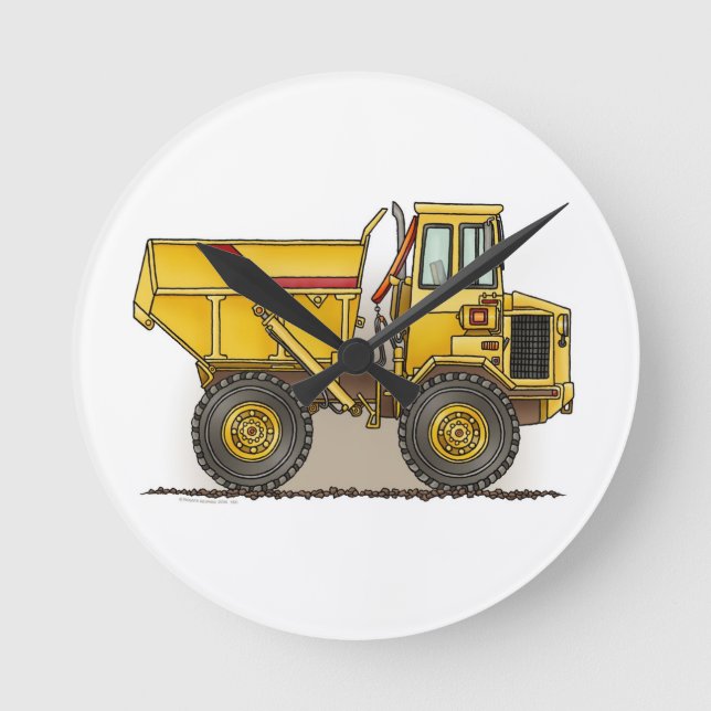 Big Dump Truck Round Clock (Front)