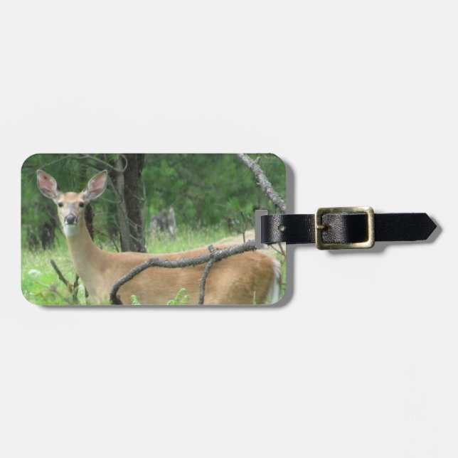 Big Ear Deer Luggage Tag (Front Horizontal)