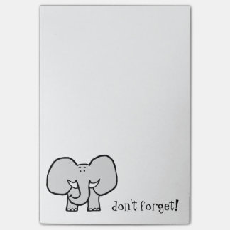 Big Ears the Elephant Don't Forget Post-It Notes