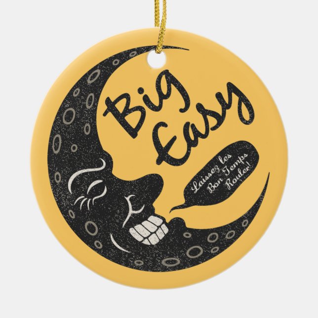 Big Easy Crescent Ceramic Ornament (Front)