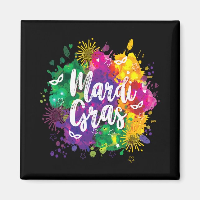 Big Easy Vibes Mardi Gras Fat Tuesday New Orleans  Magnet (Front)