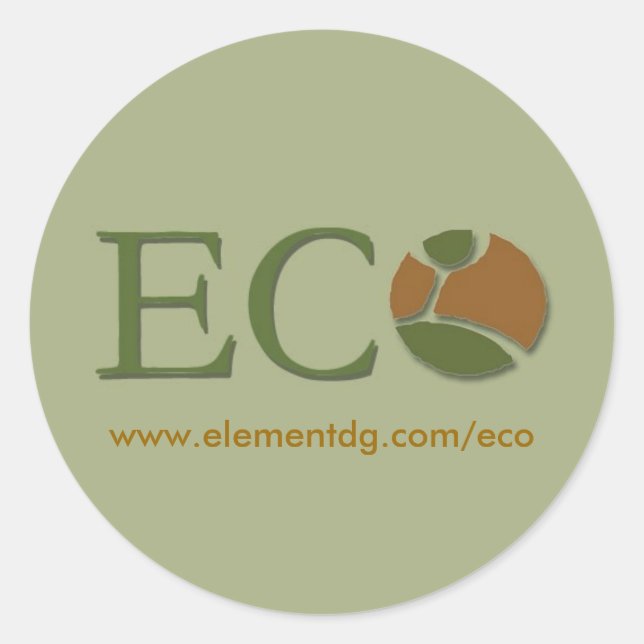 big eco sitcker - Customized Classic Round Sticker (Front)