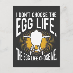 Big Egg Smoker Funny BBQ Smoking Postcard