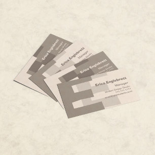 Big Elegant Retro E Monogram Business Card