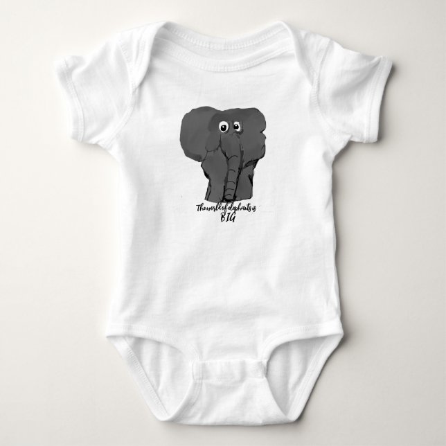 Big Elephant  Baby Bodysuit (Front)