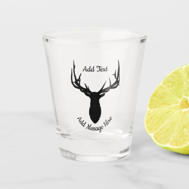 Big Elk, Add Text and Message Shot Glass (Front)