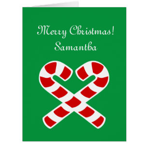 Big extra large Christmas card with custom name