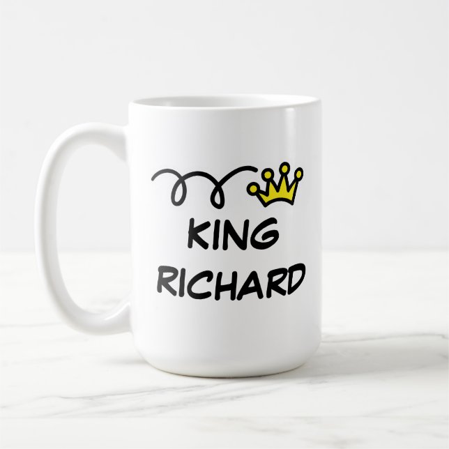 Big extra large king size coffee mug with crown (Left)