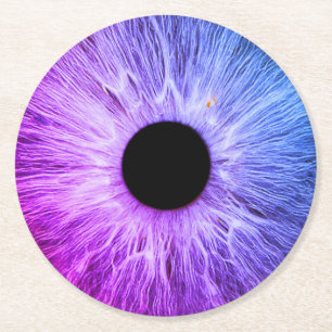 Big Eye Ball (Style: 4) Round Paper Coaster