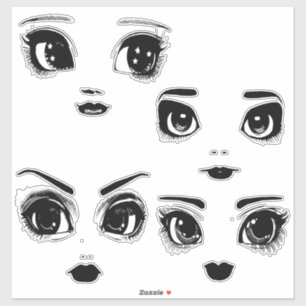 Big Eye Girl Faces Original Art