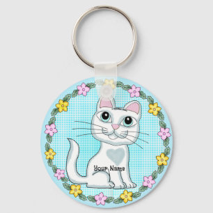Big Eye Kitten Cat Keychain