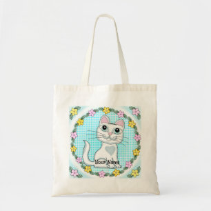 Big Eye Kitten Cat  Tote Bag