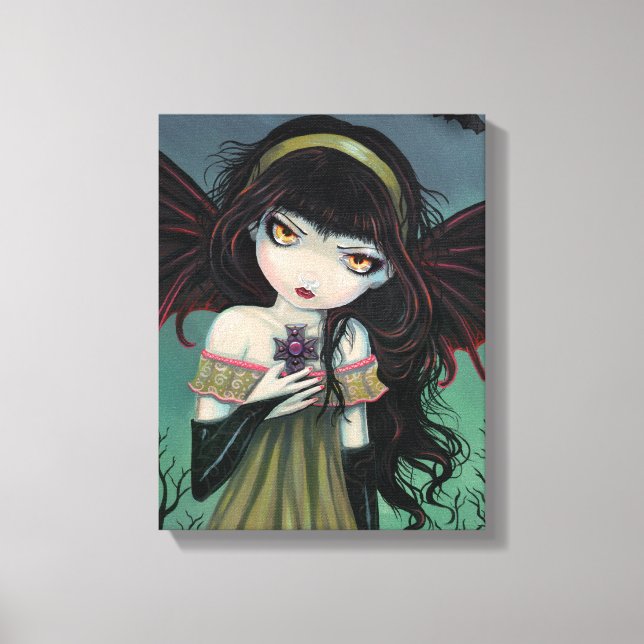 Big Eye Vampire Gallery Wrapped Canvas Print (Front)