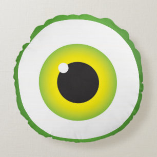 Big Eyeball Round Coussin