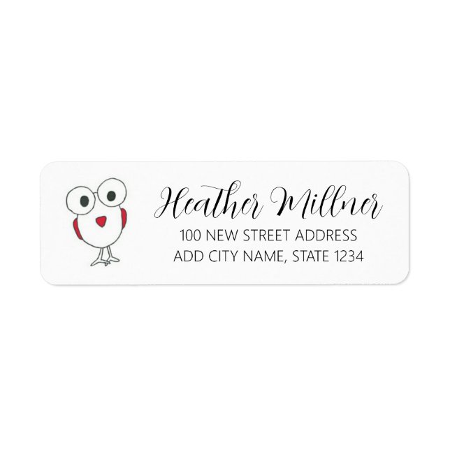 Big eyed bird illustration custom text (Front)