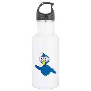 Big-Eyed Blue Cartoon Bird 532 Ml Water Bottle