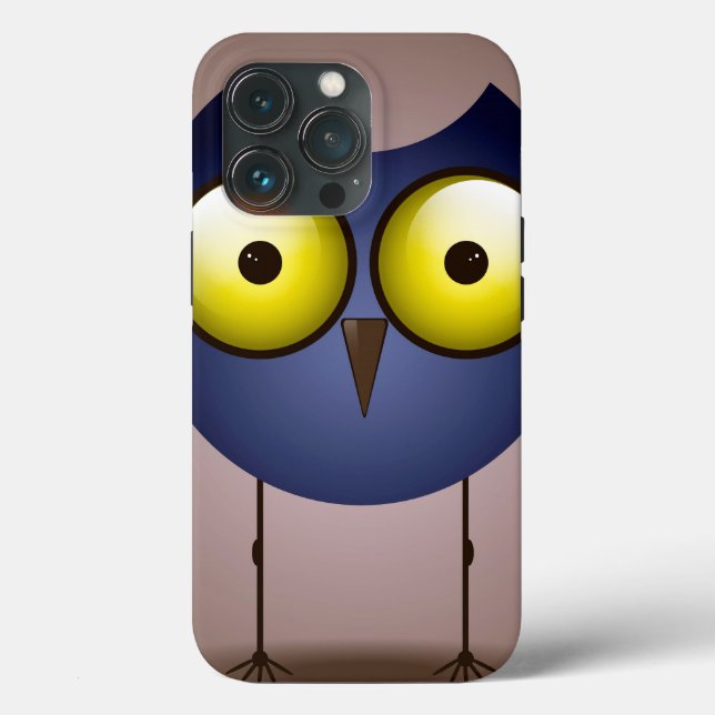 Big Eyed Blue Owl Case-Mate iPhone Case (Back)