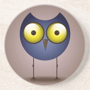 Big Eyed Blue Owl Coaster