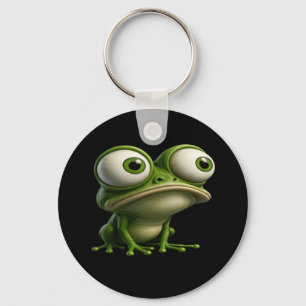 Big-Eyed Cartoon Frog Keychain