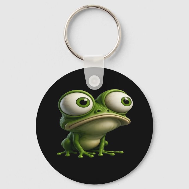 Big-Eyed Cartoon Frog Keychain (Front)