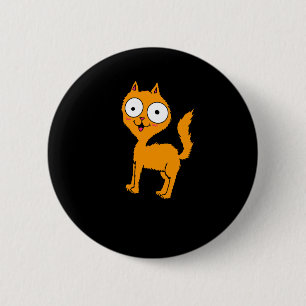 Big Eyed Cartoon Kitty 2 Inch Round Button