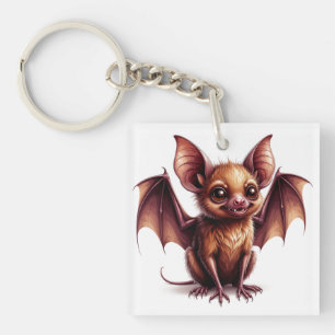 Big Eyed Halloween Bat Mascot Character 🎃 Keychain