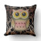 Big Eyed Owl Throw Pillow