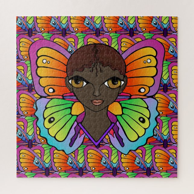 Big Eyes and Butterflies Jigsaw Puzzle (Vertical)