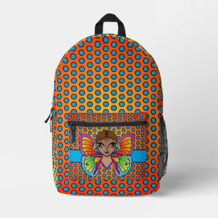 Big Eyes and Polka Dots Print Cut backpack
