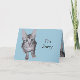 Big Eyes Sorry Kitty Card
