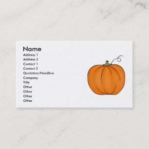 Big Fall pumpkin Business Card